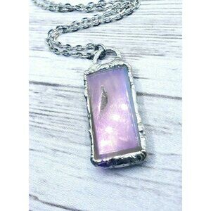 Druzy agate crystal Necklace handmade rainbow fairy loot whimsygoth egirl jewel